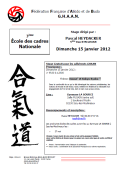 Training course: January 15th, 2012 - AIKIDO - ISSY-LES-MOULINEAUX (F-92130)