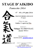 Stage : Philippe FLORENTIAU - 07 - 08 & 09 juin 2014 - AIKIDO - PROVENCHERES-SUR-FAVE (F-88)