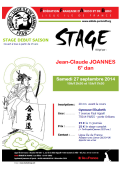 Training course: Jean-Claude JOANNES - September 27th, 2014 - AIKIDO - PARIS (F-75014) 