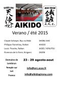 Training course: From August 23th till 29th, 2015 - AIKIDO / IAIDO / KEN JITSU / ZAZEN - LE TEMPLE-SUR-LOT (F-47110)
