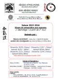 Training courses: October 10th, 2015 - AIKIDO - ATHIS-MONS (F-91200)