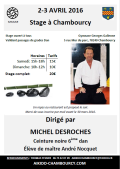 Trainig course: 02nd & 03rd of April, 2016 - AIKIDO - CHAMBOURCY (F-78240) - Michel DESROCHES ( 6th dan - GHAAN - RTN )
