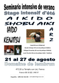 Stage : Du 21 au 27 août 2016 - AIKIDO / IAIDO / KEN JITSU - LE TEMPLE-SUR-LOT (F-47)