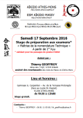 Stage : 17 septembre 2016 - AIKIDO - ATHIS-MONS (F-91200) - Thierry GEOFFROY ( 4e dan - GHAAN - ACTM )