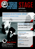 Training course: 08th of October, 2016 - AIKIDO - PARIS (F-75012) - Jean-Paul MOINE ( 7th dan - FFAB - CEN )