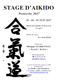 Training course: 03rd - 04th & 05 June 2017 - AIKIDO - PROVENCHERES-SUR-FAVE (F-88) - Philippe FLORENTIAU ( Kyoshi / Reiken )